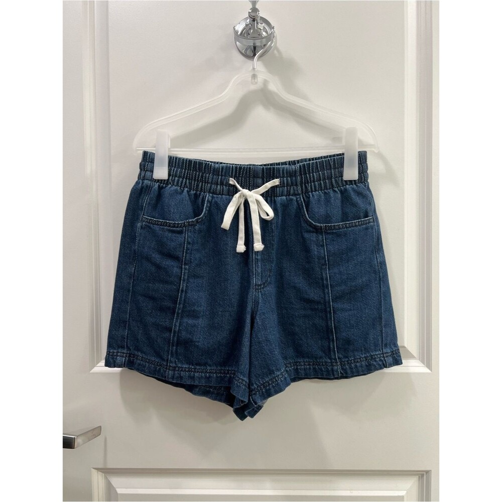 Universal Thread Dark Blue Denim Pull -On Women's Shorts Size S